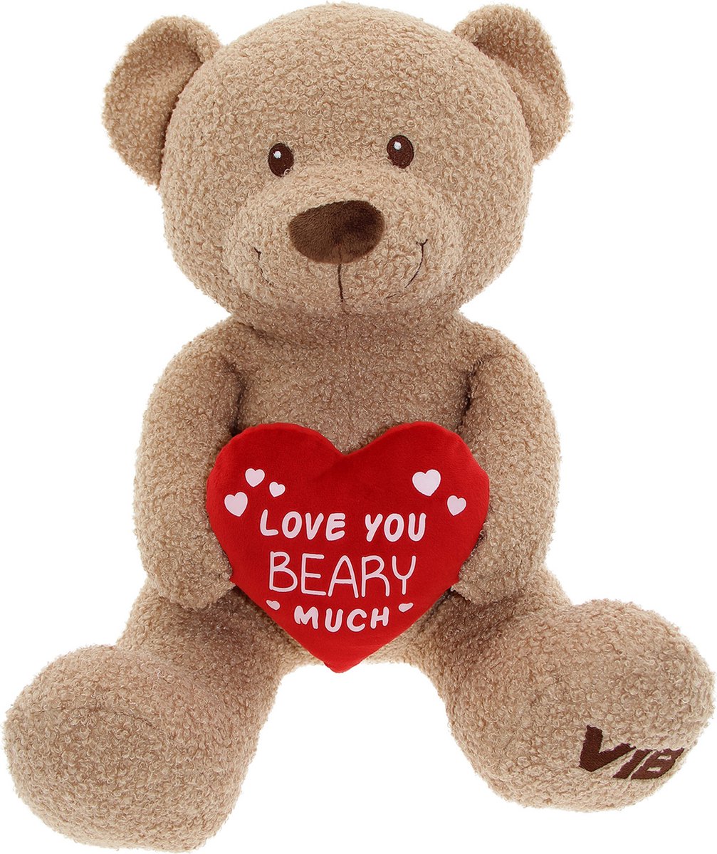 VIB Pluche Beer groot met hart teddy