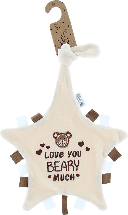 Tutteldoekje "i love you beary much" beige